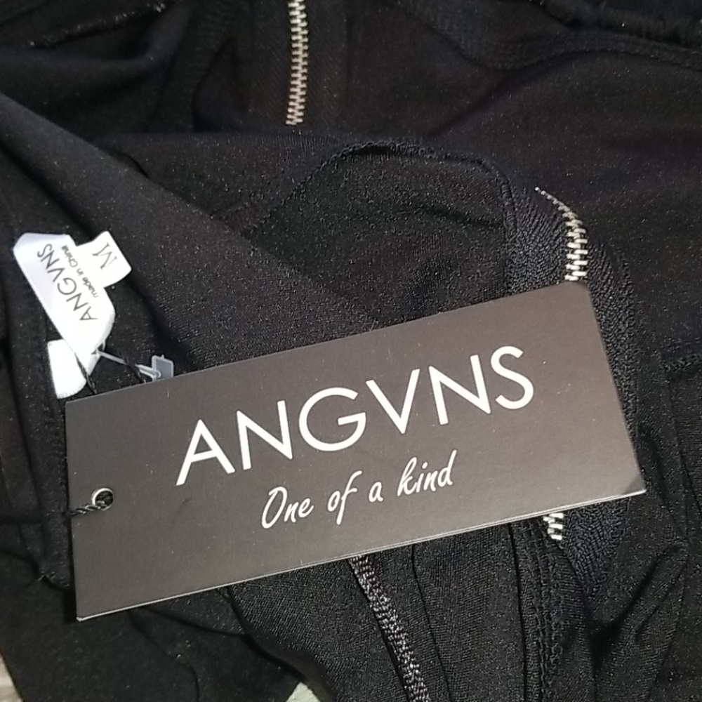 🎁NWT🎁 STRAPPY ZIPUP Angvns designer One of a Kind UNIQUE DRESS 4AUNIQUEWOMAN💚